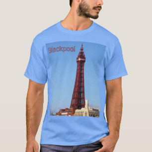 Blackpool Tower Blue Sky Day T-Shirt