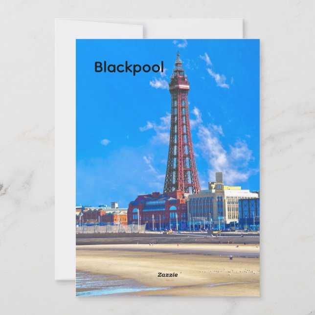 Blackpool Tower Feiertagskarte (Rückseite)