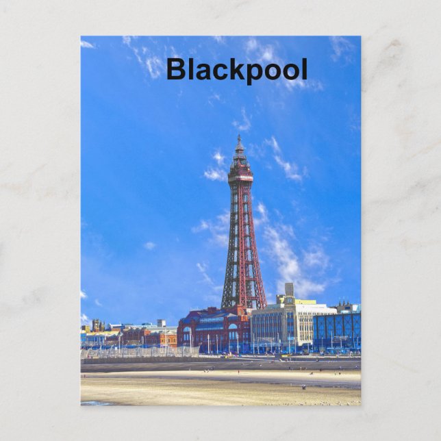 Blackpool Tower Feiertagspostkarte (Vorderseite)