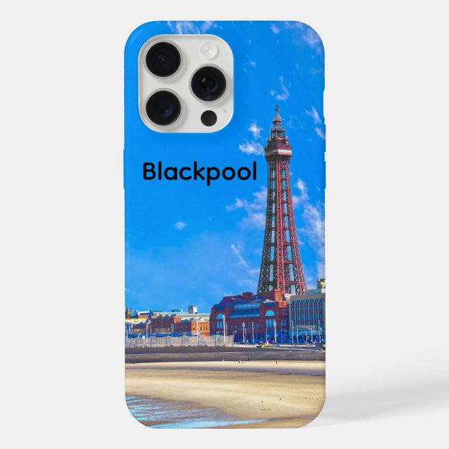 Blackpool Tower iPhone 15 Pro Max Hülle (Rückseite)