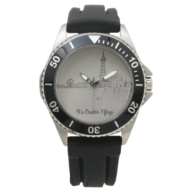 Blackpool Tower Originalkunstwerke Armbanduhr (Vorderseite)