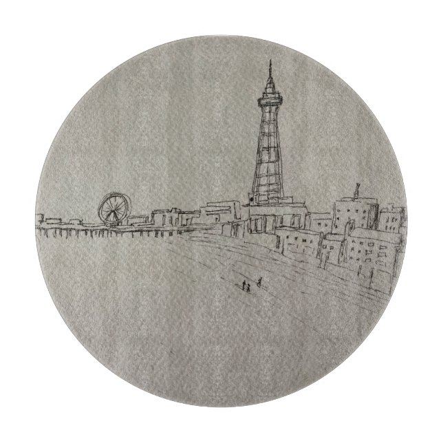 Blackpool Tower Originelle Kunst Schneidebrett (Vorderseite)