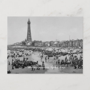 Blackpool Tower & Promenade c1905, England Postkarte