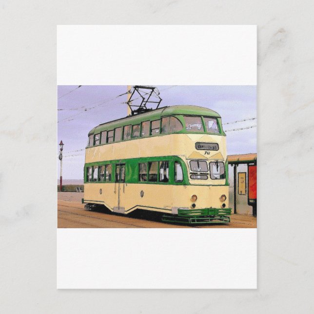 Blackpool Tram Postkarte (Vorderseite)