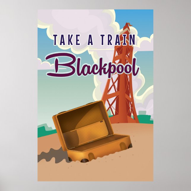 Blackpool Vintage Reiseplakat Poster (Vorne)