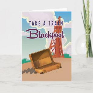 Blackpool Vintage-Reiseposter Feiertagskarte