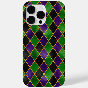 BLACKPURPLE GREEN GOLD MARDI GRAS DIAMOND PATTER Case-Mate iPhone 14 PRO MAX HÜLLE