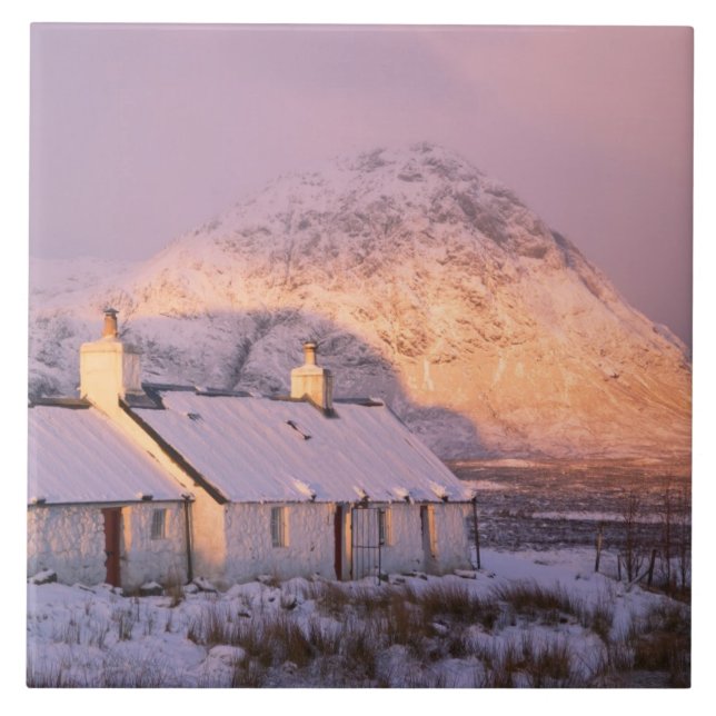 Blackrock Hütte, Glencoe, Highlands, Schottland 2 Fliese (Vorderseite)