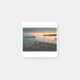 Blackrock Sonnenuntergang am Strand von Salthill i Post-it Klebezettel