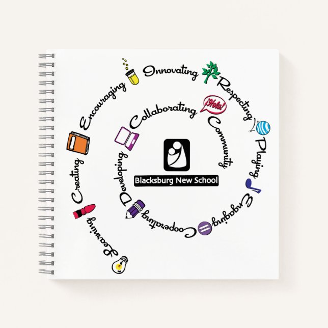 Blacksburg New School Colour Spirale Buch (Vorderseite)
