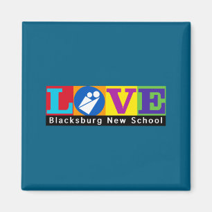 Blacksburg New School Merch Erwachsene Dunkel Magnet
