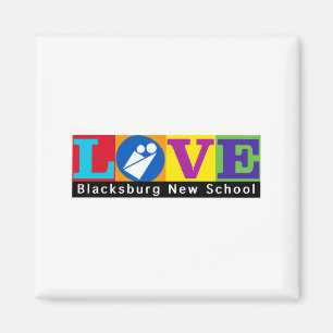 Blacksburg New School Merch Erwachsene Slim Cut Magnet