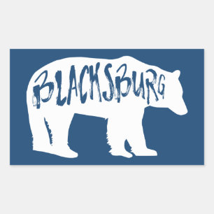 Blacksburg Virginia Bear Rechteckiger Aufkleber