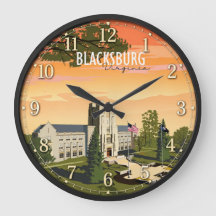 Blacksburg Virginia Historic Campus Travel Poster