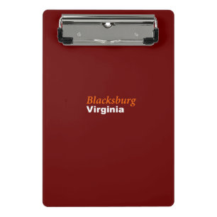 Blacksburg, Virginia Mini Clipboard Klemmbrett