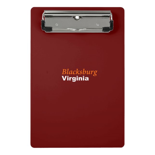 Blacksburg, Virginia Mini Clipboard Klemmbrett (Vorderseite)