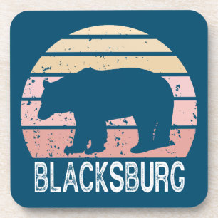 Blacksburg Virginia Retro Bear Getränkeuntersetzer