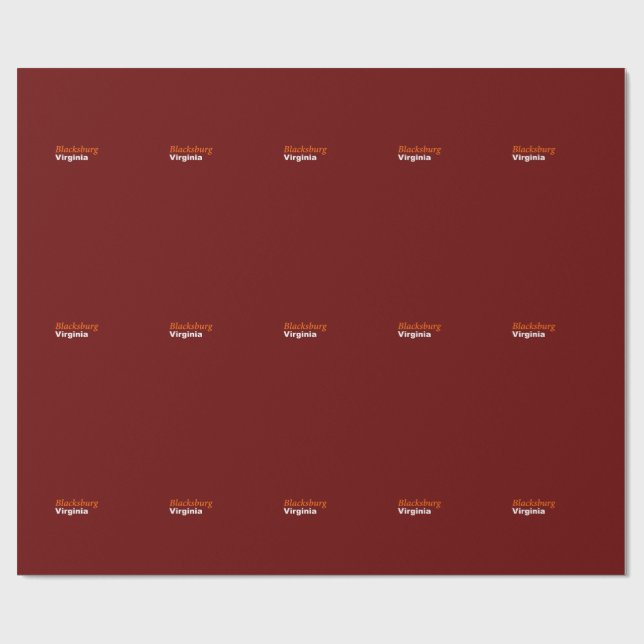 Blacksburg, Virginia Wrapping Paper Geschenkpapier (Flach)