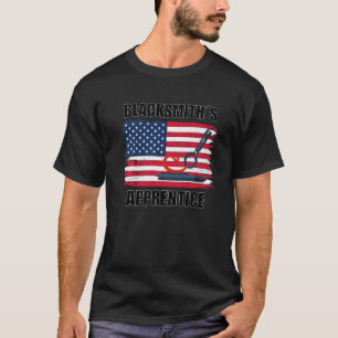 Blacksmith Apprentice Patriotic Us Flag T-Shirt