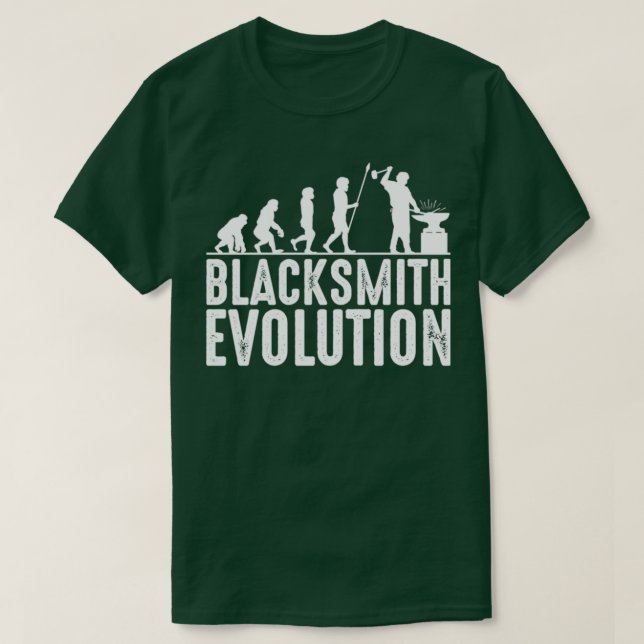 Blacksmith Evolution Silhouetten Anvil T T T-Shirt (Design vorne)