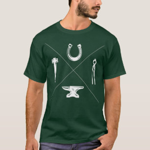 Blacksmith Farrier Hammer Anvil Gift Idea T-Shirt