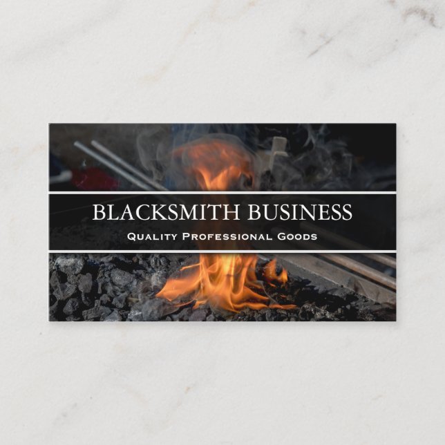 Blacksmith Forge Carte de visite photo (Devant)