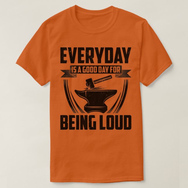 Blacksmith Gift Idea Forging Anvil Farrier Forge T T-Shirt (Design vorne)