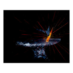 Blacksmith Hammering über Anvil Poster