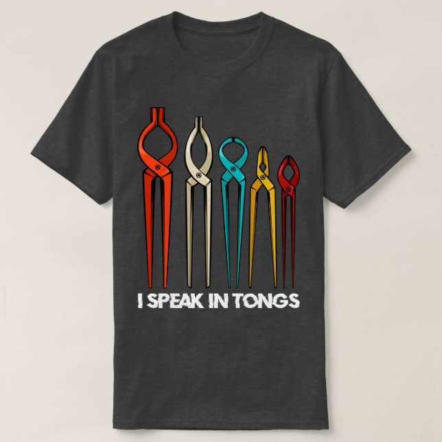 Blacksmith ich spreche in Tongs Funny Blacksmith S T-Shirt (Design vorne)