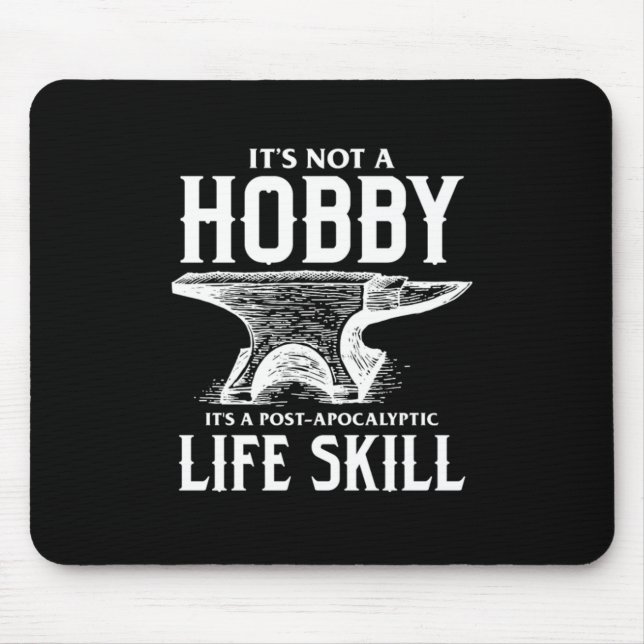 Blacksmith Iron Forging Hammer Farrier Forge Gesch Mousepad (Vorne)