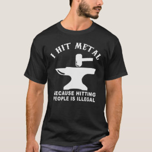 Blacksmith Iron Forging Knife Bladesmithing Forger T-Shirt