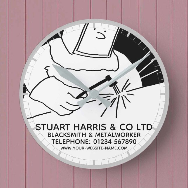 Blacksmith & Metalworker Runde Wanduhr (Von Creator hochgeladen)