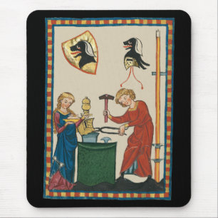 Blacksmith Schmiede Helmet Mittelalterliche Kunst Mousepad