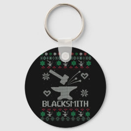 Blacksmith Ugly Christmas Sweater Schlüsselanhänger