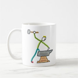 Blacksmithing Stickman Kaffeetasse