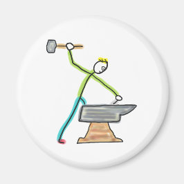 Blacksmithing Stickman Magnet