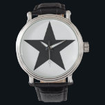 Blackstar - Leather B (Männer - Frauen) Armbanduhr<br><div class="desc">Ich bin ein Blackstar</div>