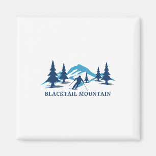 Blacktail Mountain Montana Skigebiet Skifahren Ski Magnet