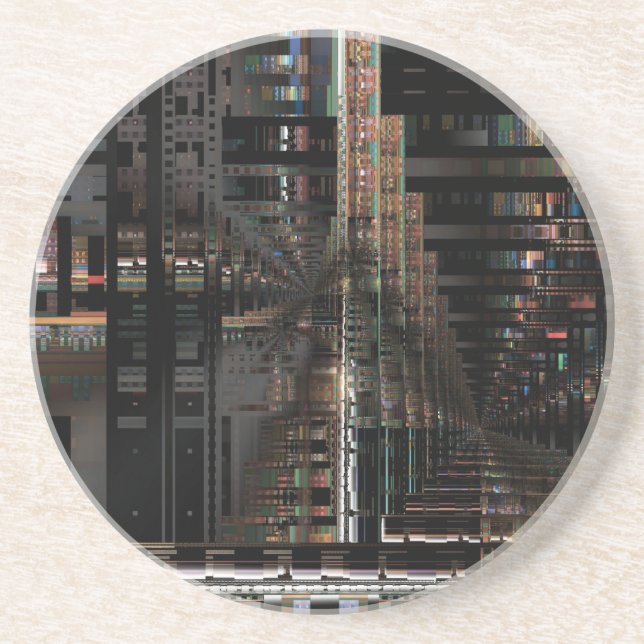 BlackTechnology Circuit Board Elektronischer Compu Sandstein Untersetzer (Vorne)