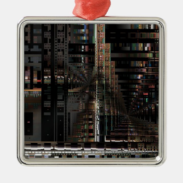 BlackTechnology Circuit Board Elektronischer Compu Silbernes Ornament (Vorne)