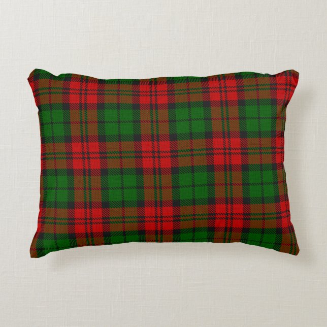 Blackwatch Campbell Tartan Red Green Kariert Dekokissen (Vorderseite)