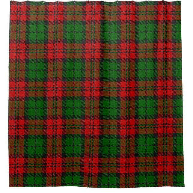 Blackwatch Campbell Tartan Red Green Kariert Duschvorhang (Vorderseite)
