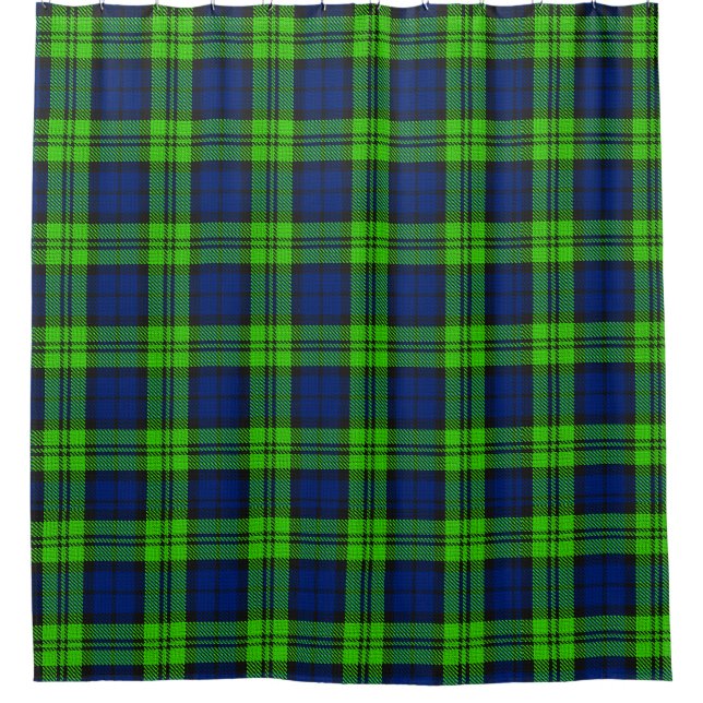 Blackwatch Kariert Tartan Duschvorhang (Vorderseite)