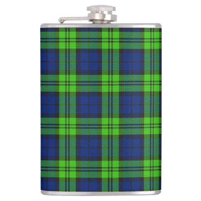 Blackwatch Kariert Tartan Flachmann (Vorderseite)
