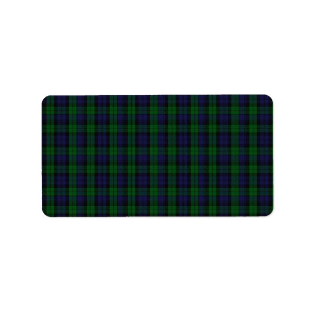 Blackwatch Tartan Adressaufkleber (Vorne)