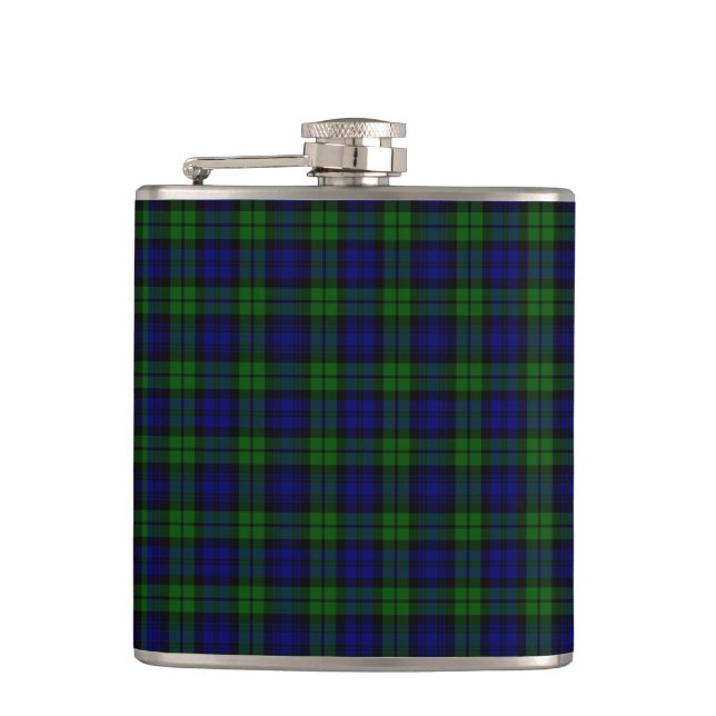 Blackwatch Tartan Campbell-Clan Flachmann (Vorderseite)