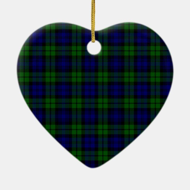Blackwatch Tartan Campbell-Clan Keramik Ornament (Hinten)
