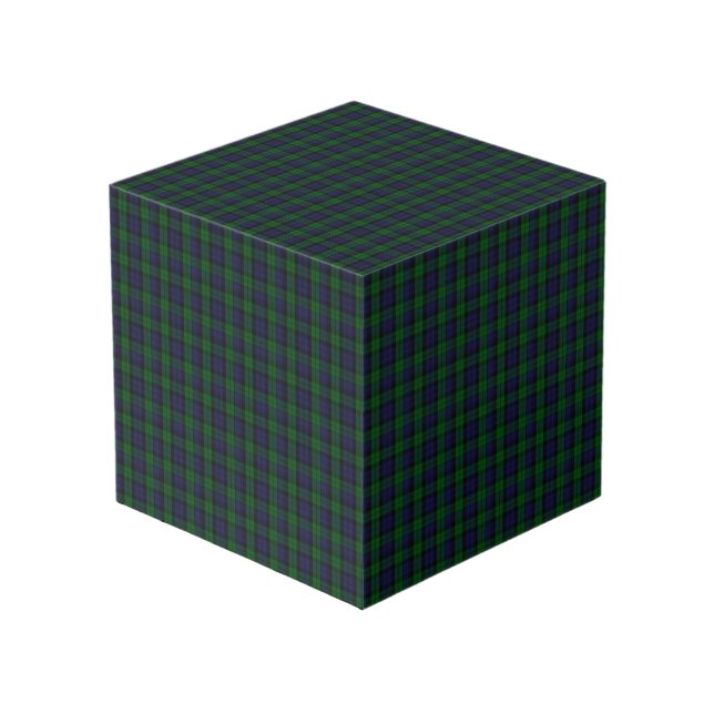 Blackwatch Tartan Würfel (Vorderseite Schrägansicht)