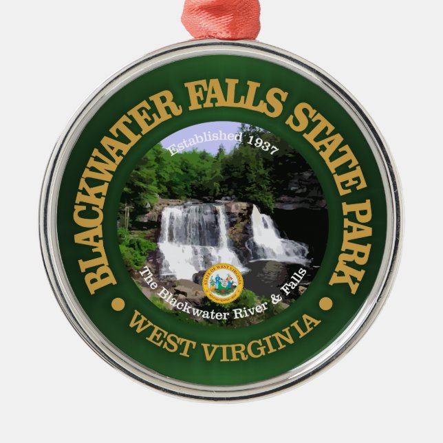 Blackwater Falls SP Ornament Aus Metall (Vorne)
