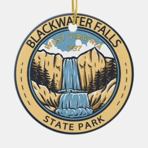 Blackwater Falls Staat Park West Virginia Abzeiche Keramik Ornament